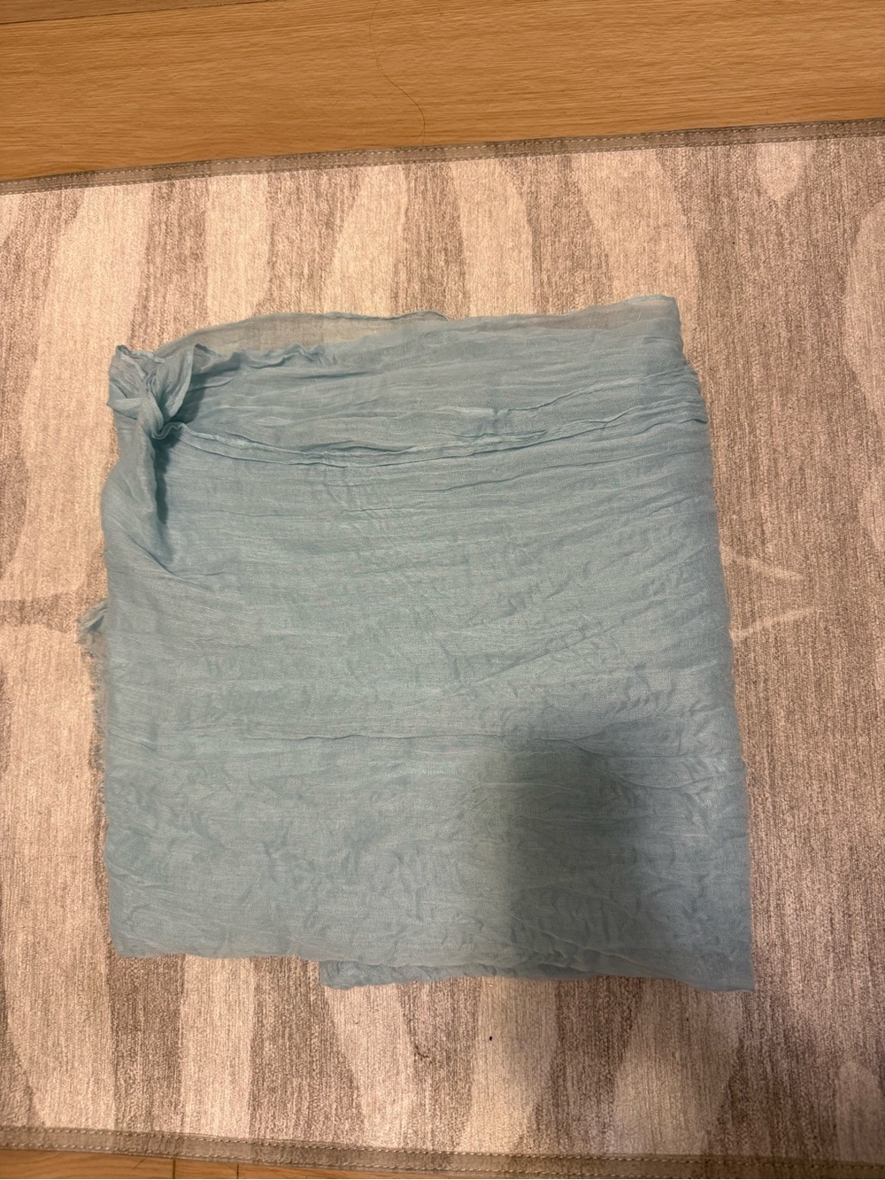 Dusty Blue Boho Cheesecloth Table Runner – 10 Ft Wedding & Party Decor